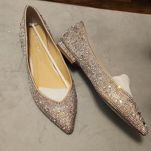 Betsey Johnson Sparkling Rhinestone Loafers